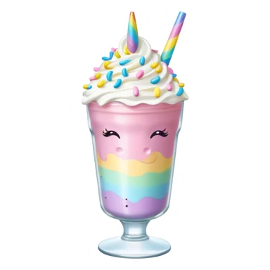 Rainbow Unicorn Milkshake sticker
