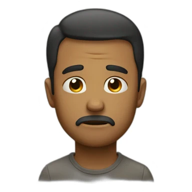 A sad hopeless man sticker