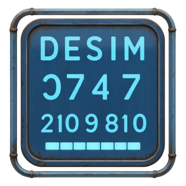 Platform Board – blue text display, Subway Sign. sticker