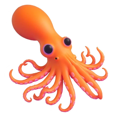 glowing deep sea squid sticker