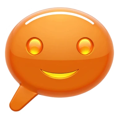 Orange chat bubble, CNC controller inside sticker