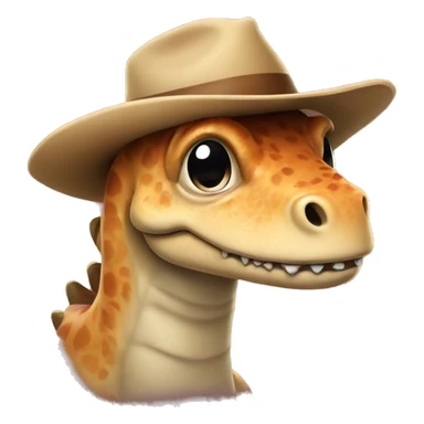 Dinasour with hat sticker