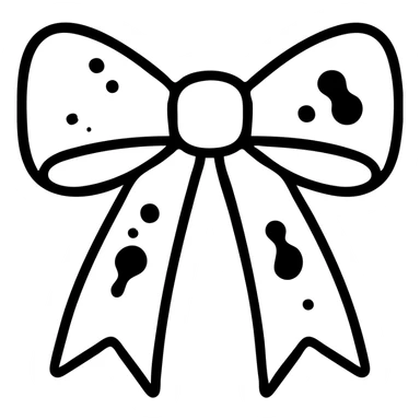 pink ribbon bow with blood stains sticker