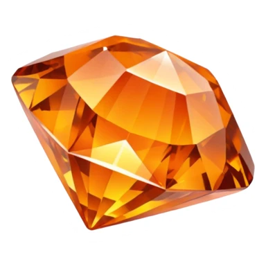 crystal orange gem sticker