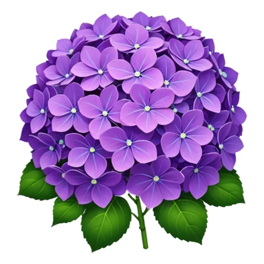 A purple hydrangea sticker