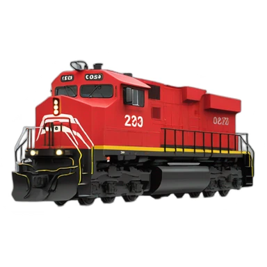 Red CP RAIL freight locomotive sticker