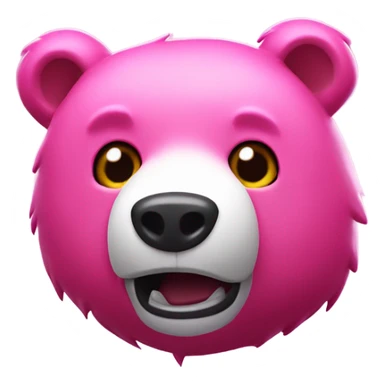 Fortnite pink bear with white scar above left eye sticker