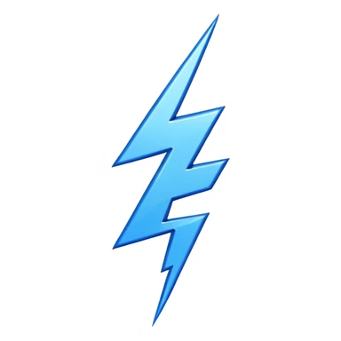 i want a simple bleu lightning icon sticker