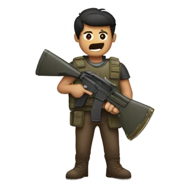 A man holding a shield blocking bullets sticker