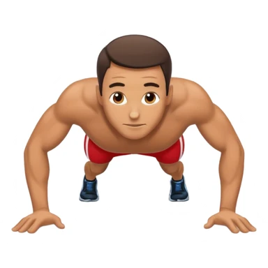 man doing pushups sticker