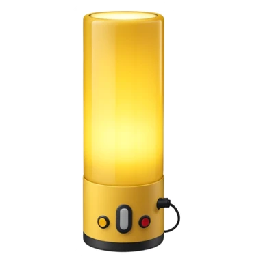 1980s yellow lighting lamp sticker