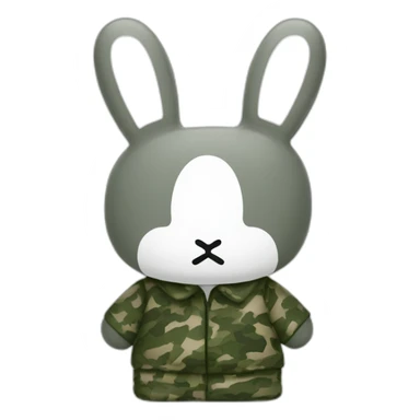 miffy with camo suit sticker