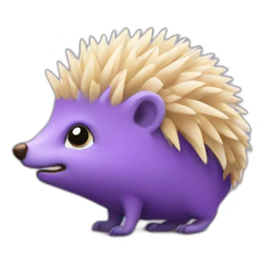 Purple kissing hedgehog sticker