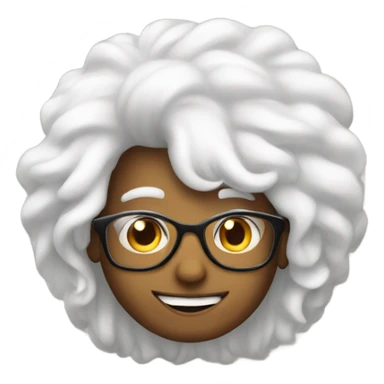 Arabian withe big hair and glasses sticker