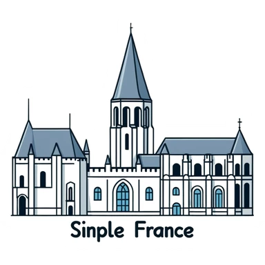Poitiers cityscape or landmark, France sticker