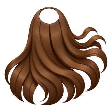 back view of long brown hair sticker