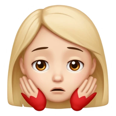 Sad cute face like "please"  sticker