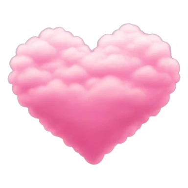 Pink heart cloud sticker