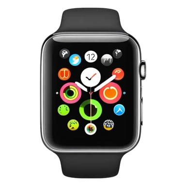 black apple watch sticker