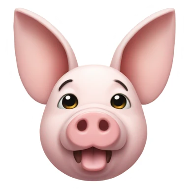 Pig bunny ears  sticker