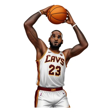 lebron james dunking a basketball sticker