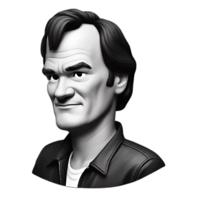 Quentin Tarantino bw sticker