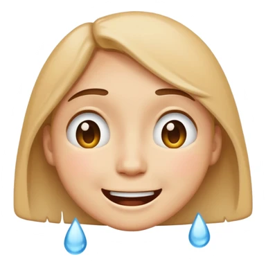 Create a emoji that shows pain is hideing behind happiness sticker