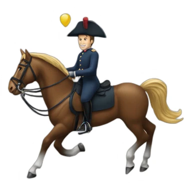 macron sur un cheval sticker