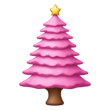Pink Christmas tree ￼ sticker