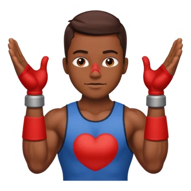 Brown posting hands with red arms  sticker