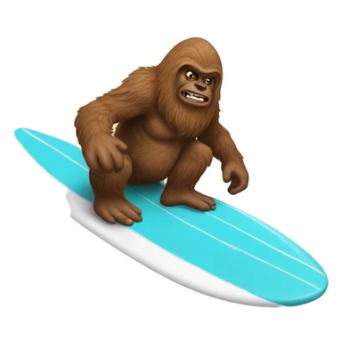 Sasquatch riding a surfboard  sticker