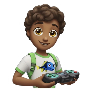 finding dory holding controller pad sticker