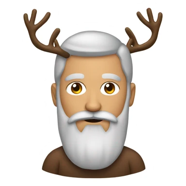 Man with beard on a reindeer  sticker