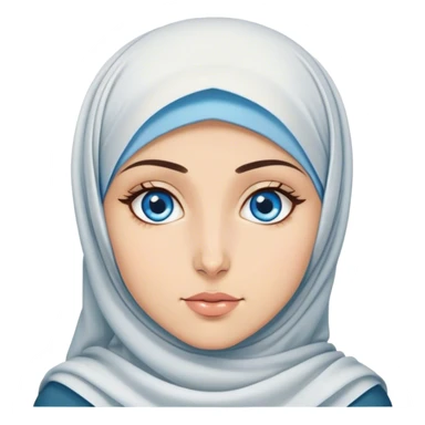 Turkish beautiful finish Konya girl blue eyes with hijab fasting in ramadan sticker