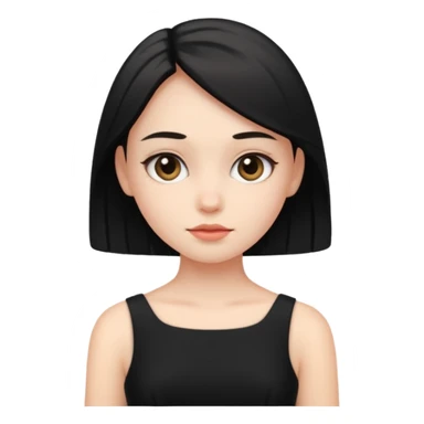 Girl in black dress  sticker