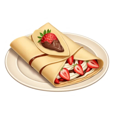 Nutella crepe with strawberry’s  sticker