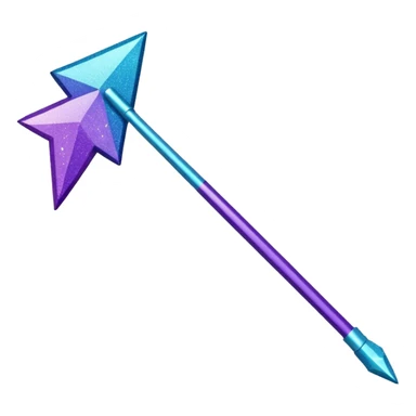 Glitter Roxo e Ciano Flecha sticker