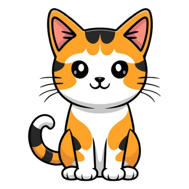 Calico cat sticker