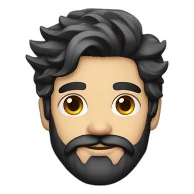 streamer with black beard sticker