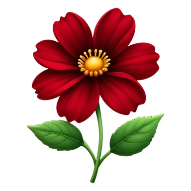 Dark red flower sticker
