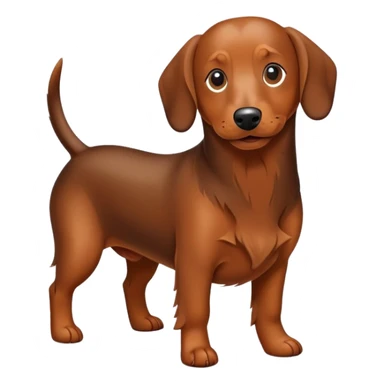 teckel nain poil court  sticker