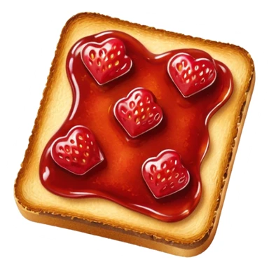 toasts with strawberry jam on top sticker