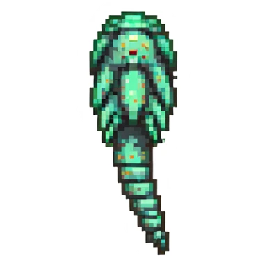 MRI parasitic embryo, digital, fetal small shape, eerie, horror, pupa, crystalis, in-utero, sea-life, siphonophore, polyp, Cnidaria sticker