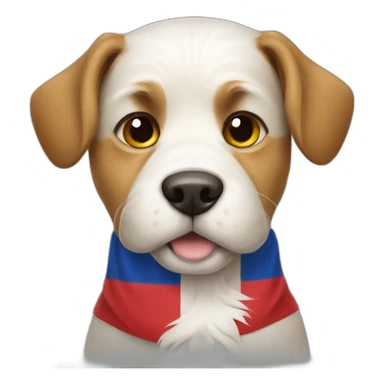 dog with Czech flag sticker
