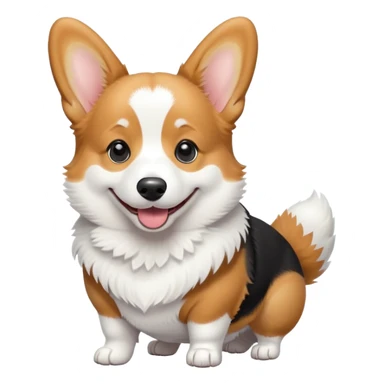 Black and white corgi sticker