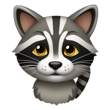cat raccoon sticker