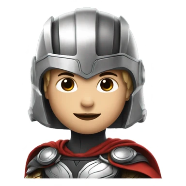 kid with thor helmet and heart eyes sticker