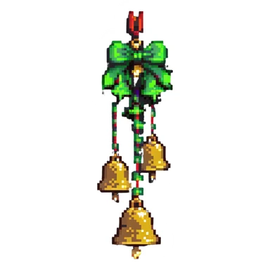 pixel art ghungroo bells for Indian classical dance sticker