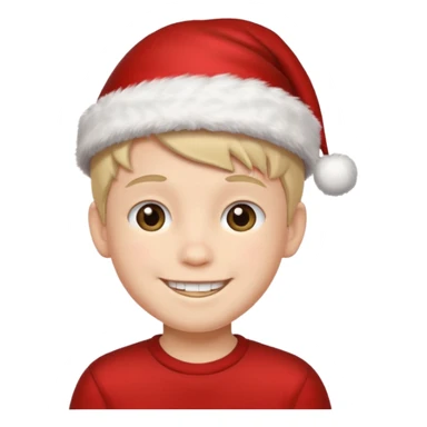 Boy with Christmas hat sticker
