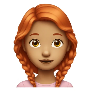 Little girl with red hair sticker